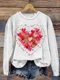You Are My Heart, You Are My Sunshine Valentine's Day Print Casual Sweatshirt