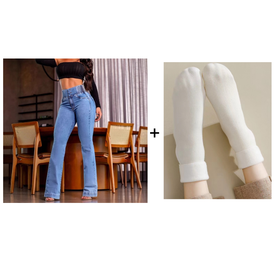 Spring New Arrival High Waisted Stretch Flare Jeans