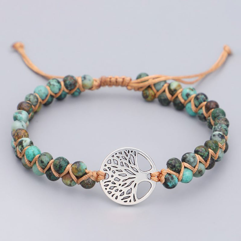 Retro Stone Beaded Multi-layer Woven Bracelet