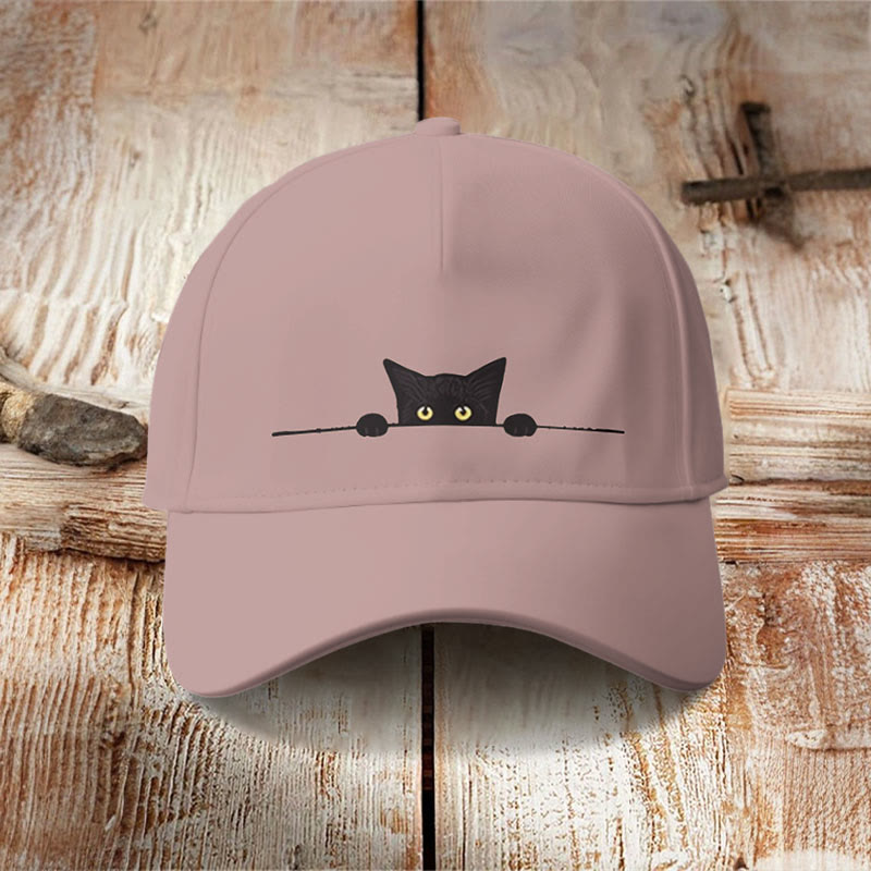 Dashingsoul Casual Black Cat Print Cap