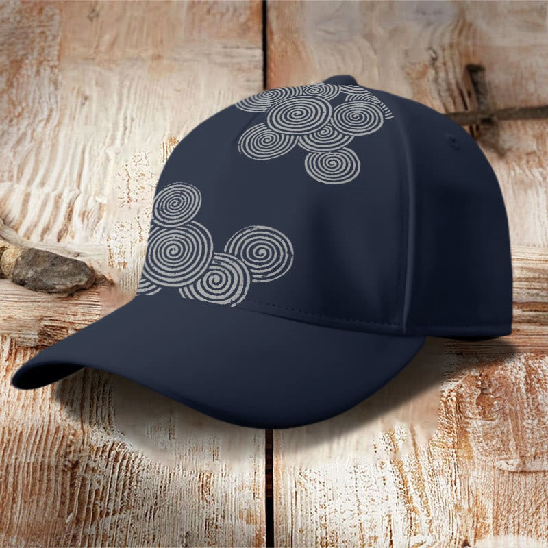 Dashingsoul  Simple Fingerprint Shape Art Print Casual Cap