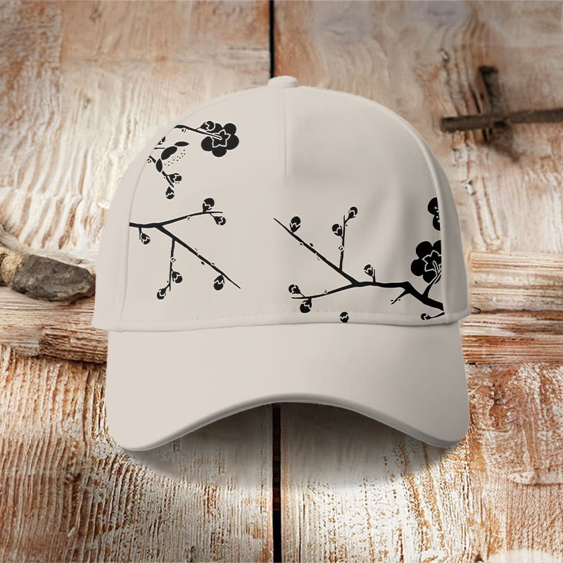 Dashingsoul Japanese Ink Sakura Art Print Casual Cap