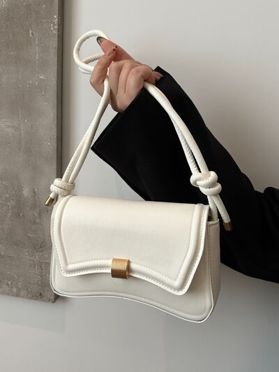 Knotted Strap PU Leather Handbag