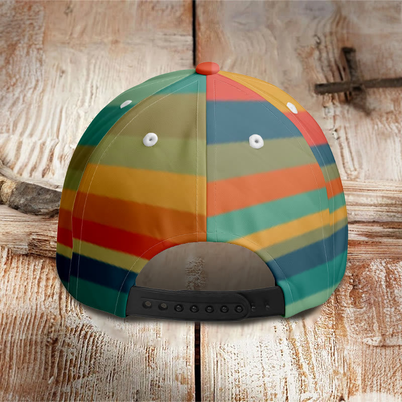 Dashingsoul Rainbow Cat Print Cap