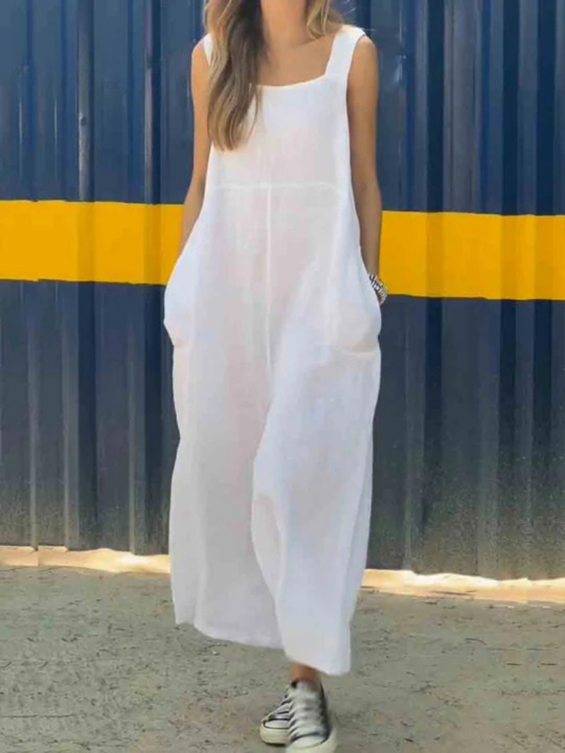 Émilie | Loose Cotton & Linen Jumpsuit