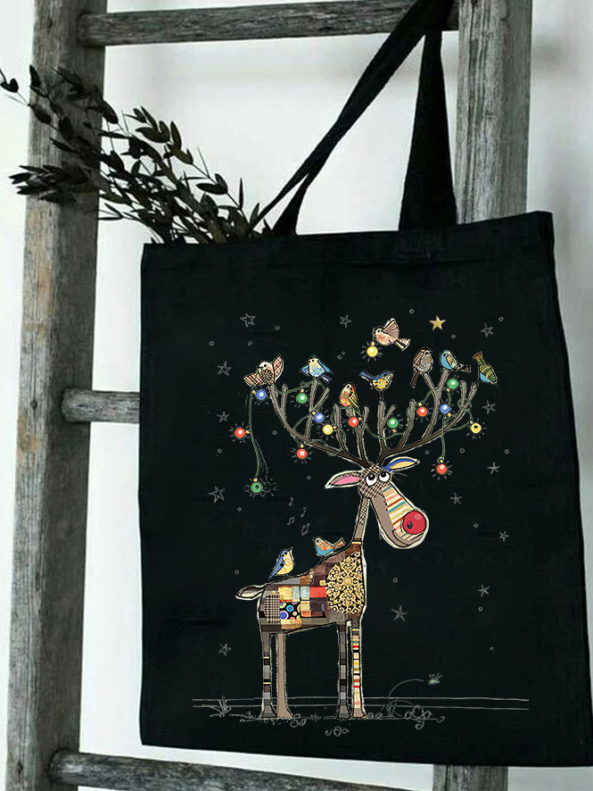 Christmas Reindeer Print One-shoulder Bags