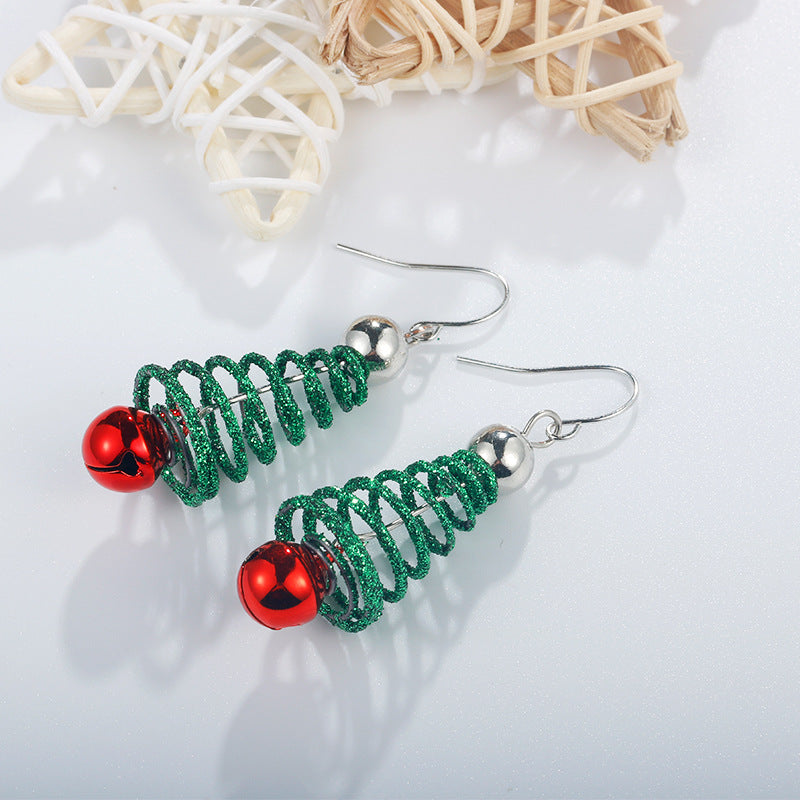 Christmas Creative Ornaments Tree Earrings