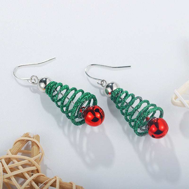 Christmas Creative Ornaments Tree Earrings