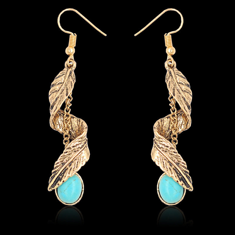 Fashion bohemian turquoise ladies earrings