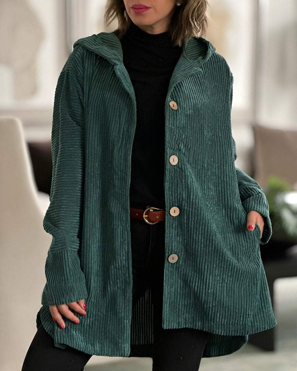 Candice | Corduroy Hooded Jacket