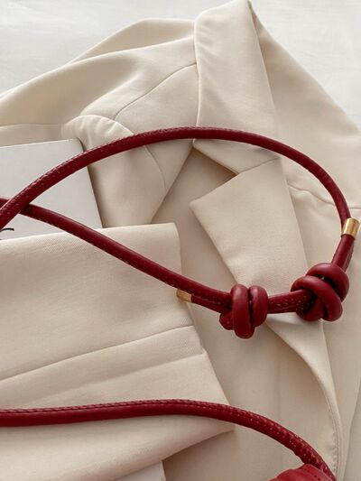 Knotted Strap PU Leather Handbag