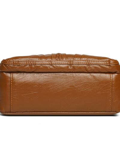 PU Leather Adjustable Strap Shoulder Bag