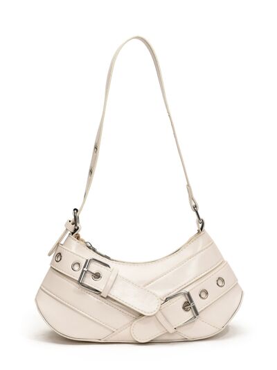 PU Leather Buckle Shoulder Bag