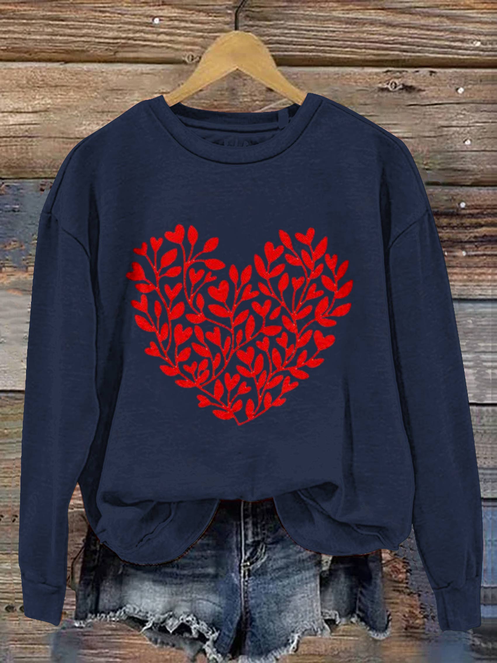 Valentine's Day Love Vintage Art Print Casual Sweatshirt