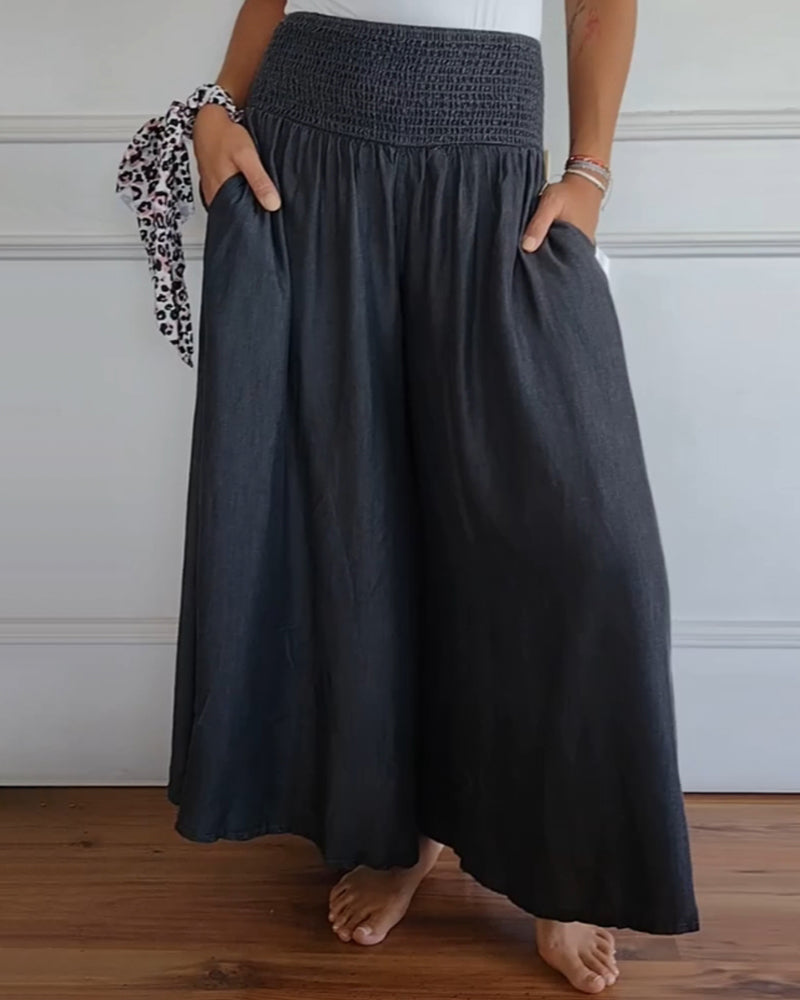 Jasper | Flowy Smocked Waist Pants