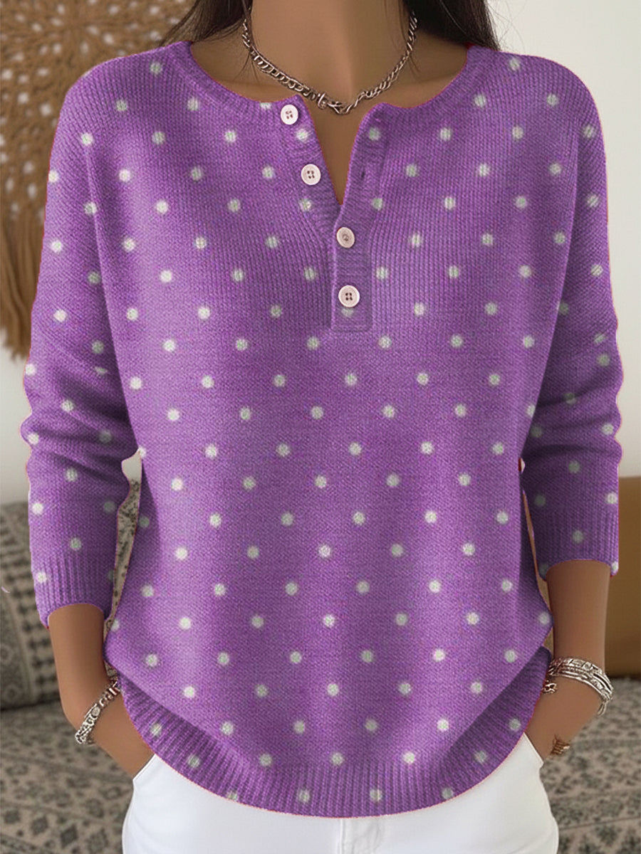 Vintage Alzheimer Awareness Art Vintage Print Buttoned Cardigan Sweater