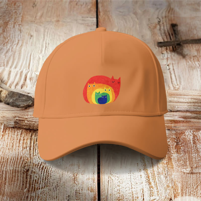 Dashingsoul Abstract Creative Cute Cat Print Art Cap