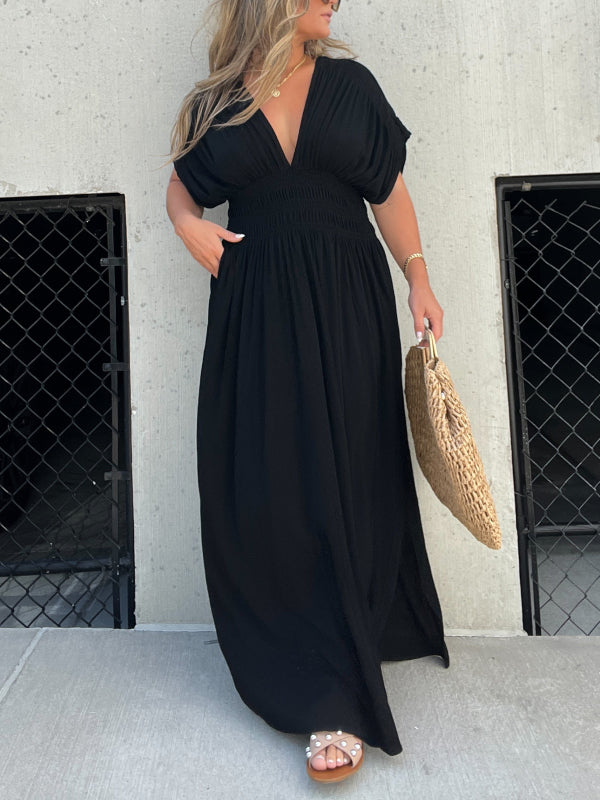 🌸Spring Specials💐Slit V-Neck Effortless Maxi Long Dress
