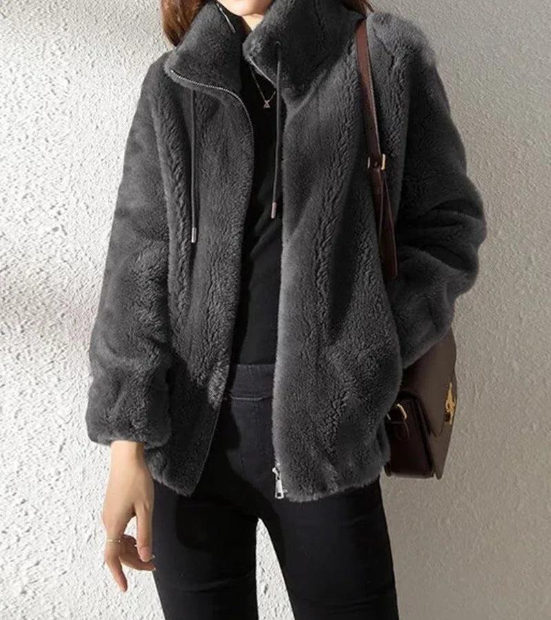 Marry | Soft Fleece Jacket with High Collar
