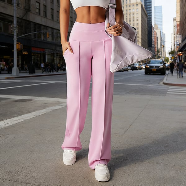Loreta | High Waisted Straight Leg Comfort Chic Pants