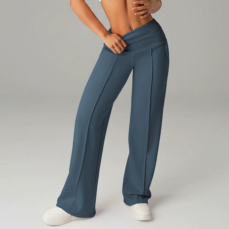 Loreta | High Waisted Straight Leg Comfort Chic Pants