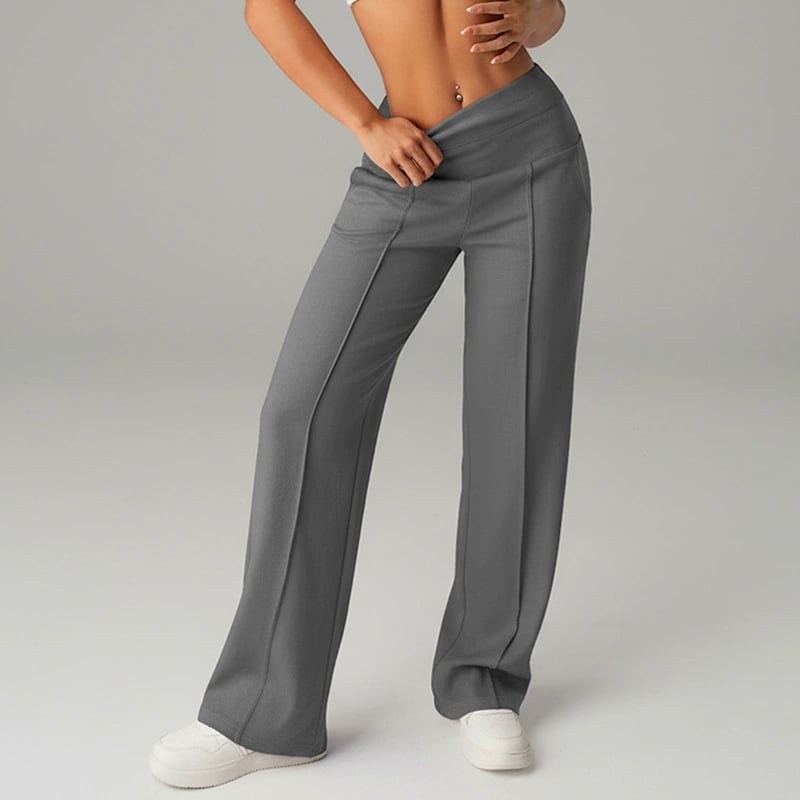 Loreta | High Waisted Straight Leg Comfort Chic Pants