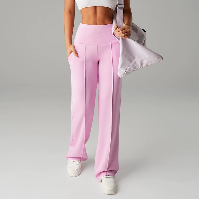 Loreta | High Waisted Straight Leg Comfort Chic Pants