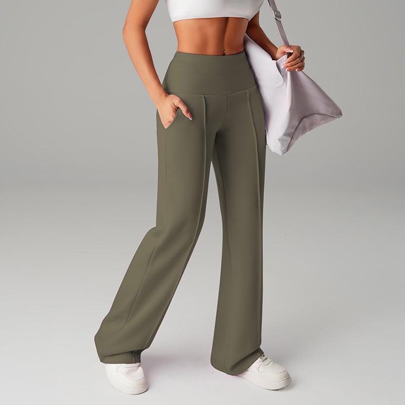Loreta | High Waisted Straight Leg Comfort Chic Pants