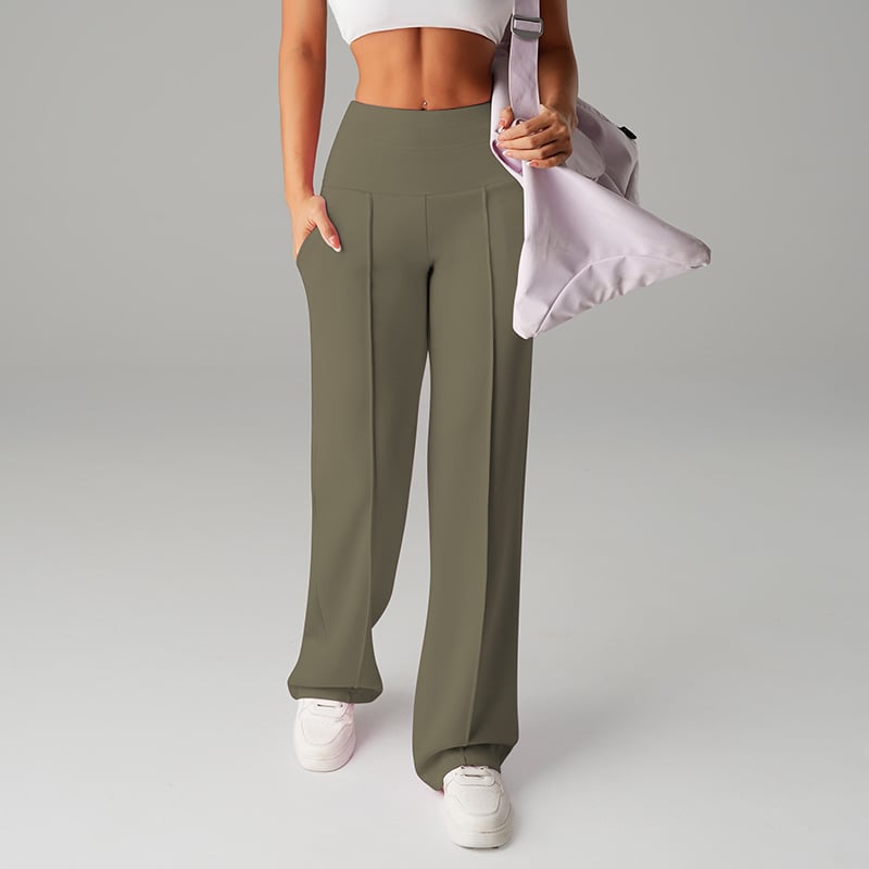 Loreta | High Waisted Straight Leg Comfort Chic Pants