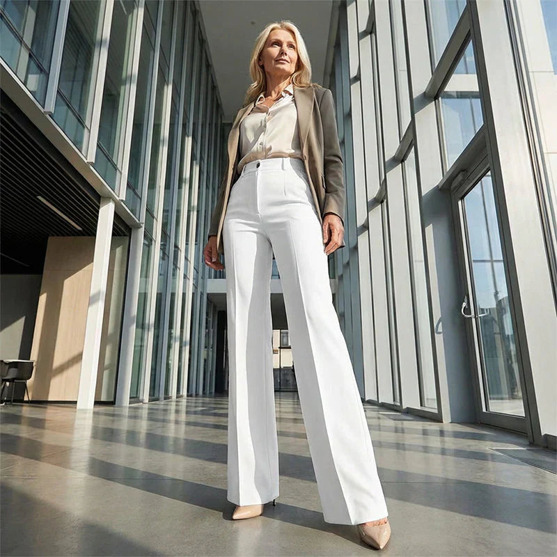 Eddi | Chic High Waisted Pants with A Straight and Elegant Cut