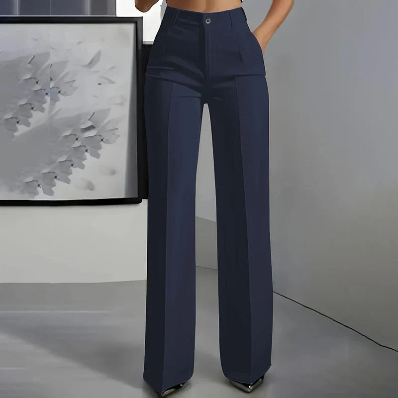 Eddi | Chic High Waisted Pants with A Straight and Elegant Cut