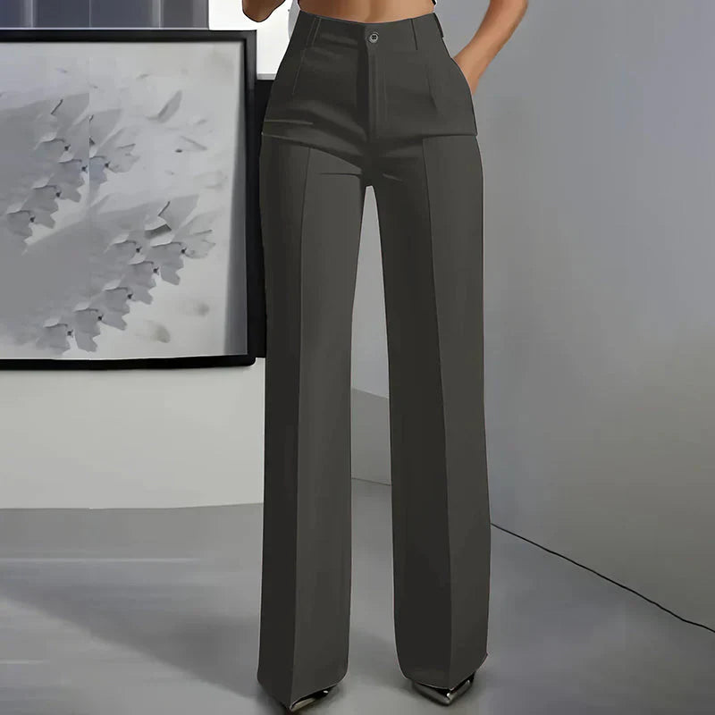 Eddi | Chic High Waisted Pants with A Straight and Elegant Cut
