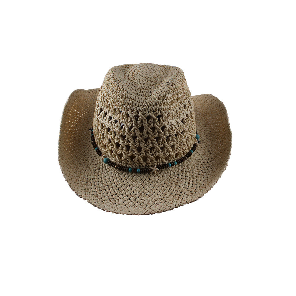 Hollow Design Western Cowboy Style Unisex Hand-made Hat
