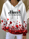 Heart Warrior Heart Disease Awareness Cotton Casual Hoodie Sweatshirt