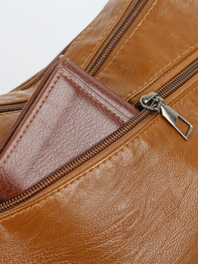 PU Leather Adjustable Strap Shoulder Bag