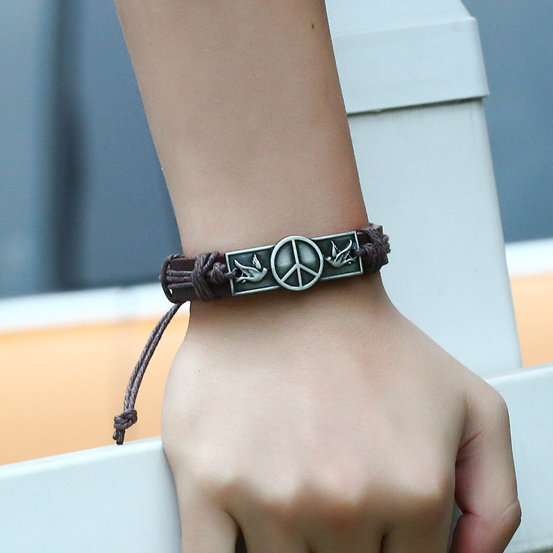 Peace Pigeon Vintage Adjustable Casual Bracelet