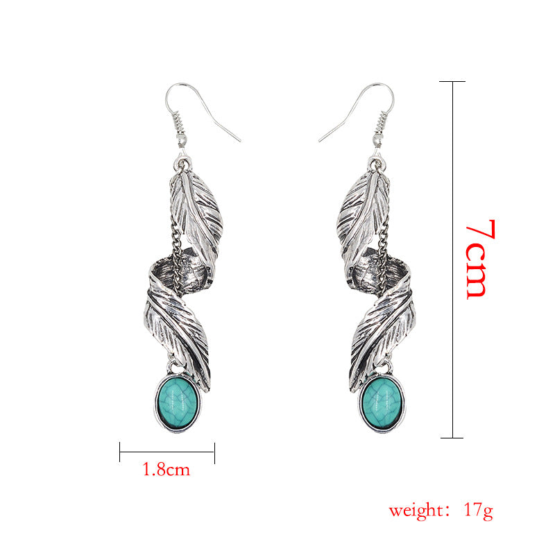 Fashion bohemian turquoise ladies earrings