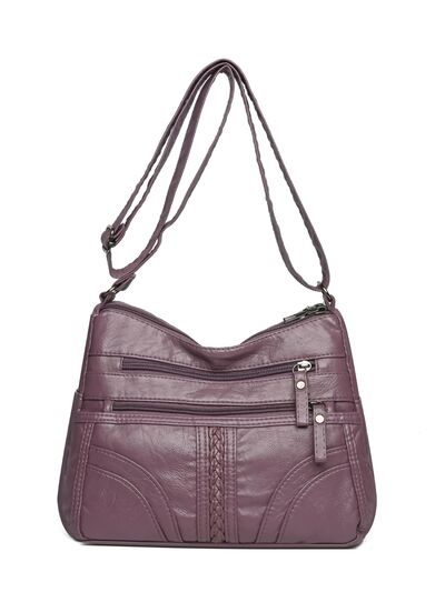 PU Leather Adjustable Strap Shoulder Bag