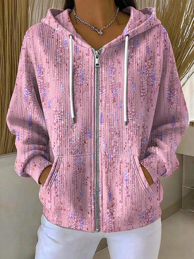 Women's Art Design Casual Print Sweatshirt Jacket