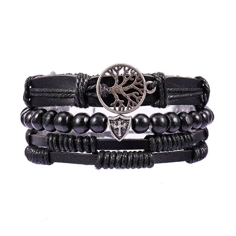 Peace Tree Of Life Cross Multi-layer All-match Bracelet