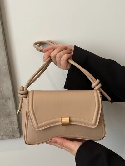 Knotted Strap PU Leather Handbag