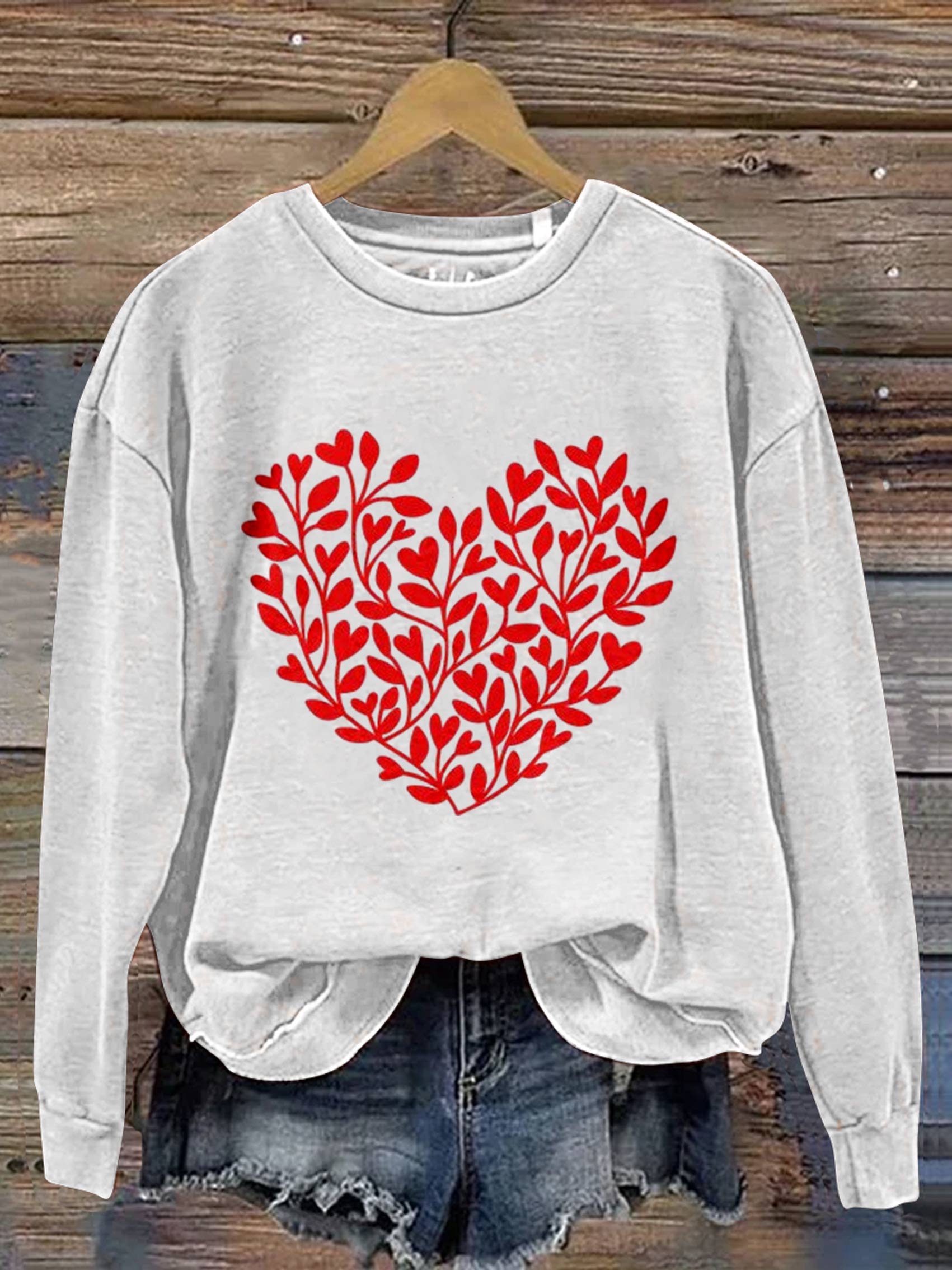 Valentine's Day Love Vintage Art Print Casual Sweatshirt