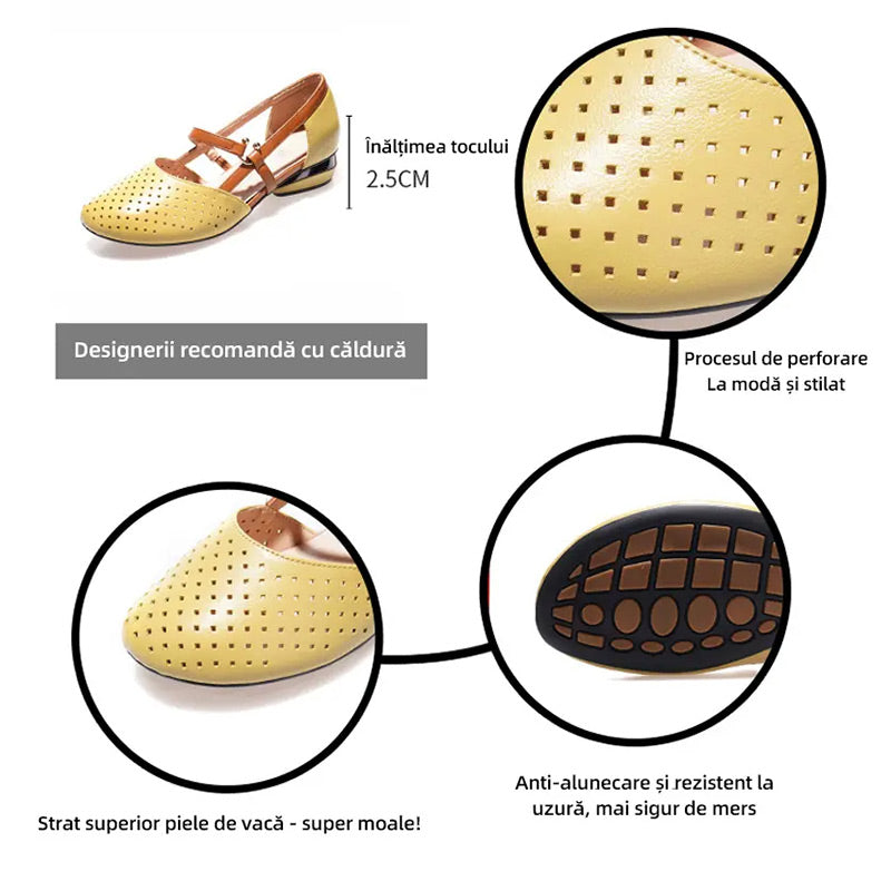 👡🎊Women's Closed-Toe Low Heel Sandals with Soft Sole🎊