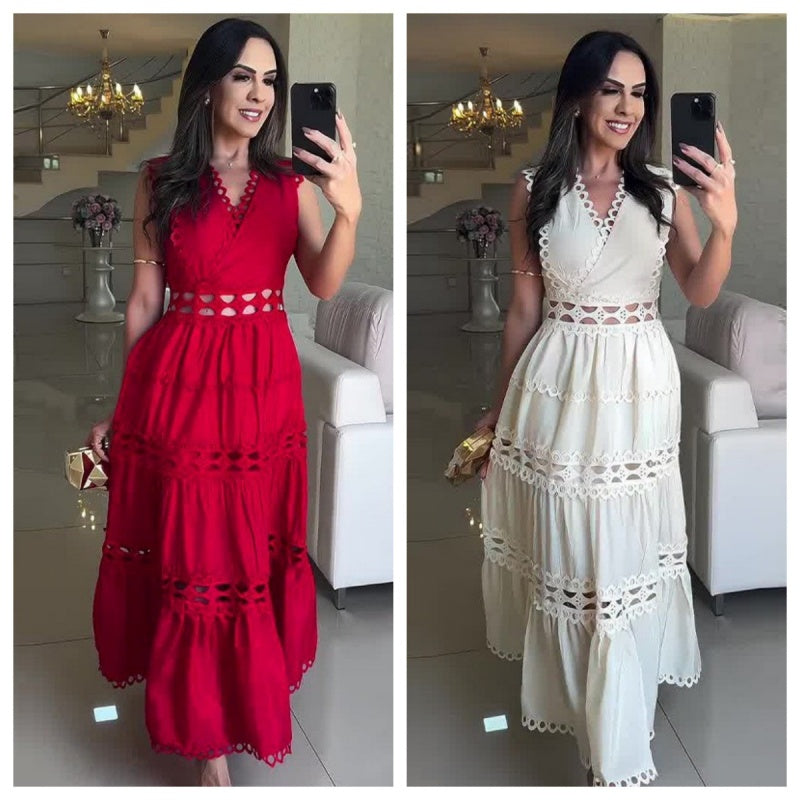 💕Limited Time 50% Off💕V-Neck Sleeveless Dress with Cut-Out