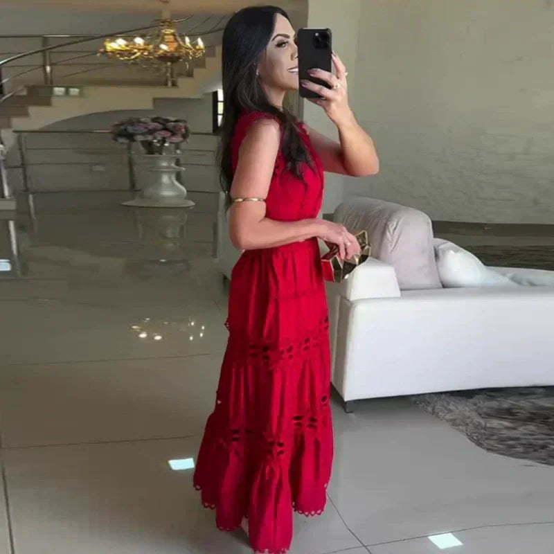 💕Limited Time 50% Off💕V-Neck Sleeveless Dress with Cut-Out