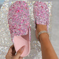 💕Limited Sale 50% OFF💕Women's Comfortable Casual Sequin Cork Slippers