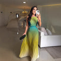 🌈Women's Halter Pleated Gradient Color Dress💞